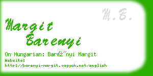 margit barenyi business card